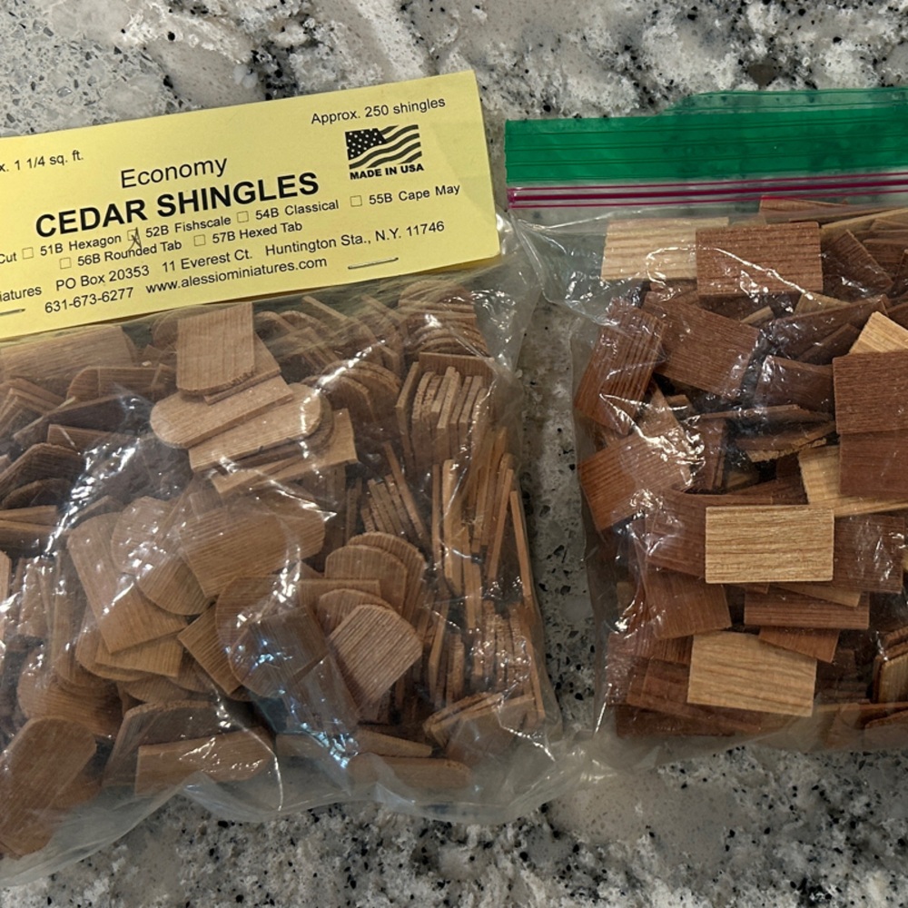 Cedar Shingles Pack for Dollhouse or small projects